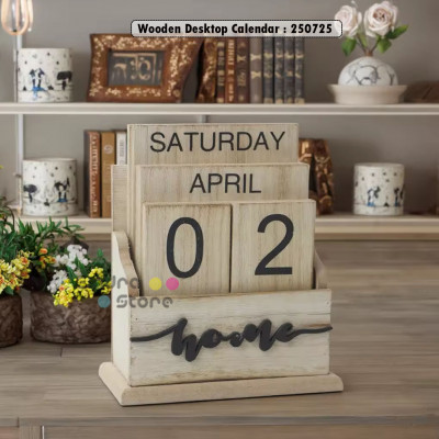 Wooden Desktop Calendar: 250725